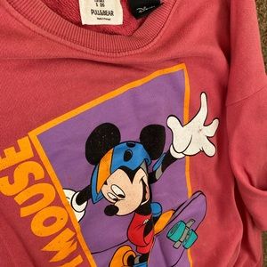 Pull&Bear vintage print Mickey Mouse size S printed graphic Sweatshirt